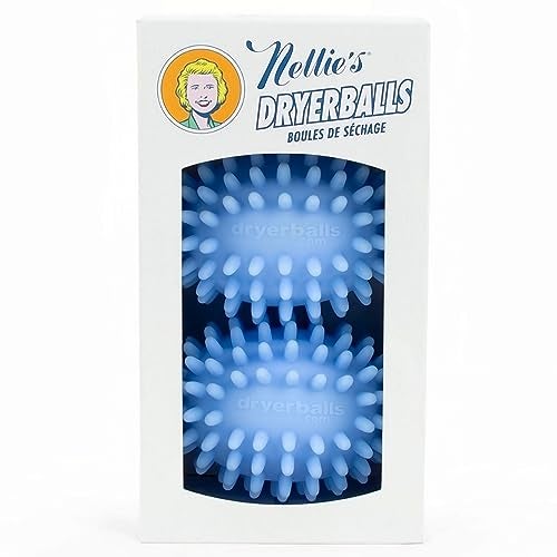 Nellies Dryerballs EcoConscious Laundry Dryer Balls Softens Fabrics Reduces Wrinkles and Shortens Drying Time Dryer Sheet Alternative 2 Pack Made in Canada